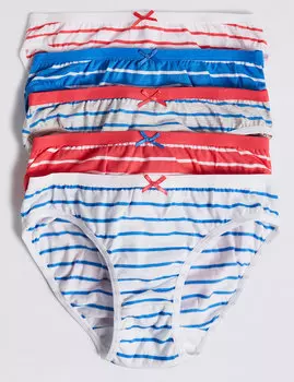 Трусы-бикини принт полоска для девочки (5 шт)