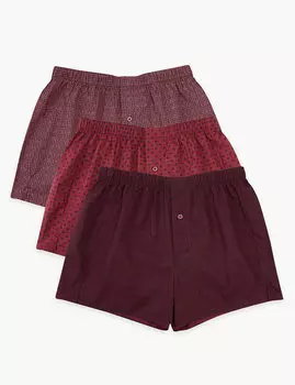 Трусы-боксеры хлопковые с узором и технологией Stay Soft ™ (3 шт)