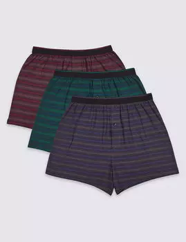 Трусы-боксеры из 100% хлопка в полоску