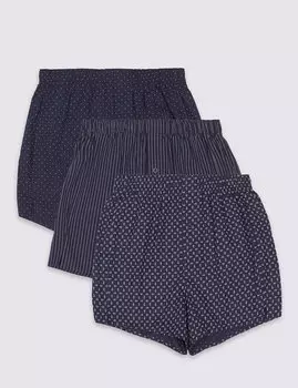 Трусы-боксеры с мелким геометрическим принтом (3 шт)