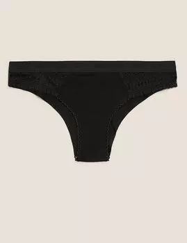 Трусы-бразилиана из хлопка с отделкой Cool Comfort ™