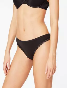 Трусы-бразилиана из микрофибры с кружевной отделкой (5 пар)