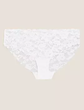 Трусы-бразилиана с цветочным принтом