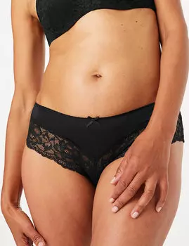 Трусы-бразилиана с изящными цветочными кружевными вставками