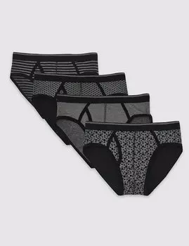 Трусы-брифы хлопковые с различным дизайном (4 шт)