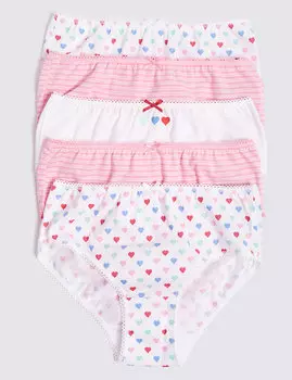 Трусы-брифы из 100% хлопка (18 месяцев - 12 лет, 5 шт), с клубничным принтом