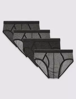 Трусы-брифы мужские из хлопка с технологией Сool &amp; Fresh™ (3шт), микс черного