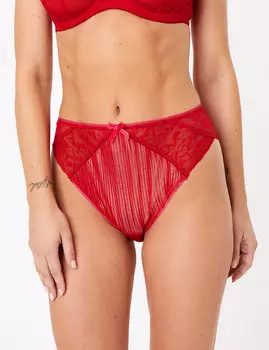 Трусы-хайлег с кружевным узором "Valentine's Love"