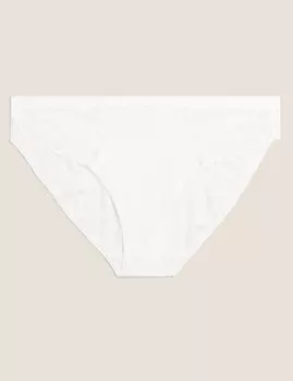 Трусы-хайлег с кружевом "дикие цветы"