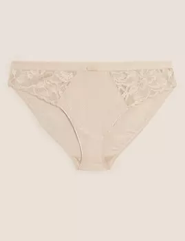 Трусы-хайлег с кружевом "дикие цветы"