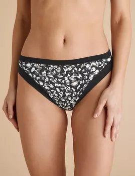 Трусы-хайлег с монохромным принтом и отделкой Flexifit ™