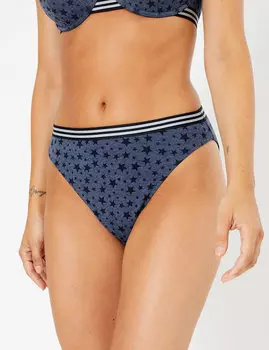 Трусы-хайлег с принтом Звезды