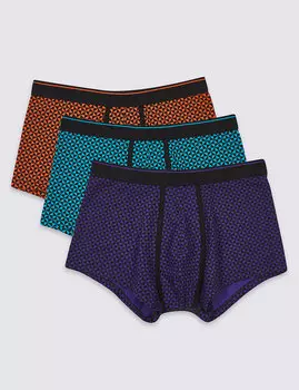 Трусы-хипсы с мелким геометрическим принтом (3 шт)