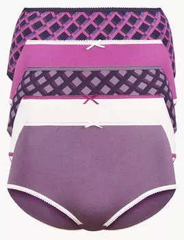 Трусы-миди хлопковые (5 шт)