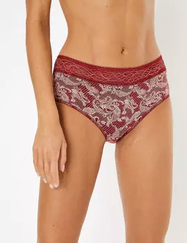 Трусы-миди хлопковые с принтом Пейсли (5 шт)