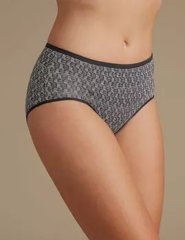 Трусы-миди женские No VPL однотонные и пятнистые (5 шт)