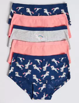 Трусы-шортики с принтом "Единорожек" для девочки 6-16 лет