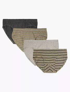 Трусы-слипы в полоску с отделкой Cool &amp; Fresh™ (4 шт)