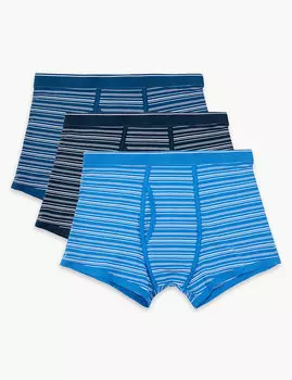 Трусы-транки из хлопка в полоску с технологией Cool &amp; Fresh (3 шт)