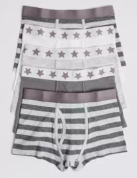 Трусы-транки с принтом Звезды на поясе для мальчика (5 шт)