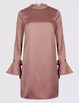 Туника однотонная с расклешенными рукавами