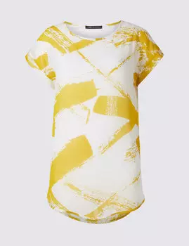 Туника с круглой горловиной и коротким рукавом