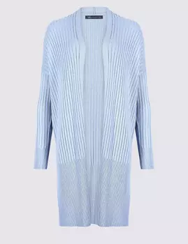 Удлиненный кардиган в рубчик