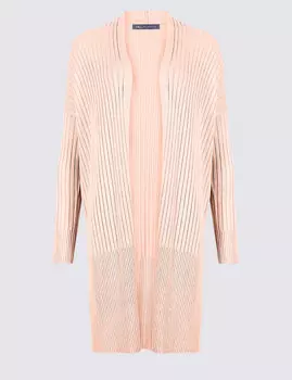 Удлиненный кардиган в рубчик