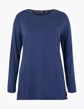 Удлиненный топ с длинным рукавом