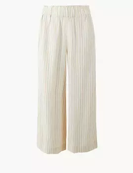 Укороченные брюки в полоску