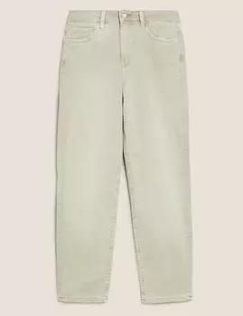 Укороченные джинсы слим средней посадки