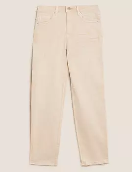 Укороченные джинсы слим средней посадки