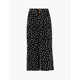 Укороченные широкие брюки в горошек, Marks&amp;Spencer