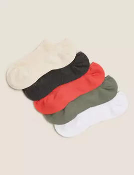 Ультракомфортные спортивные носки в однотонном исполнении (5 пар)