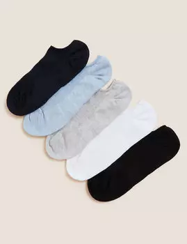 Ультракомфортные спортивные носки в однотонном исполнении (5 пар)