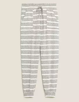 Уютные полосатые джоггеры с манжетами по нижнему краю