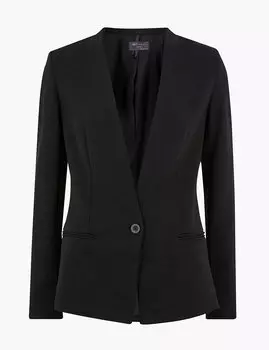 Узкий однобортный пиджак из текстурированного джерси