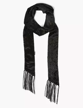 Узкий шарф с бахромой