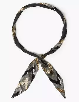 Узкий шарф с блестками