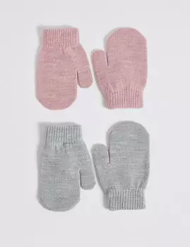 Варежки для девочки (2 пары)