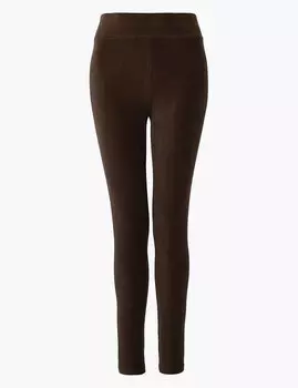 Вельветовые леггинсы с высокой талией