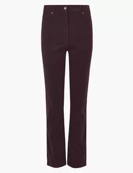 Вельветовые прямые брюки средней посадки