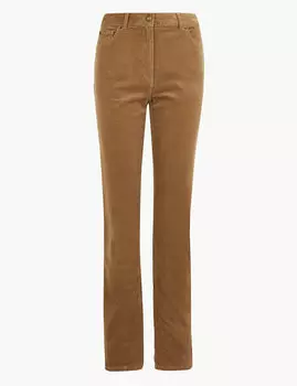 Вельветовые прямые брюки средней посадки