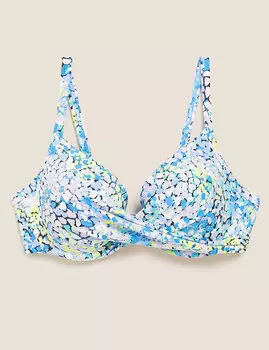 Верх купальника топ-планж на косточках с эффектом омбре