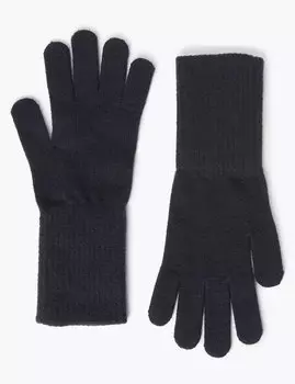 Вязаные перчатки с длинной манжетой
