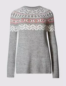 Вязаный джемпер с узором Fair Isle