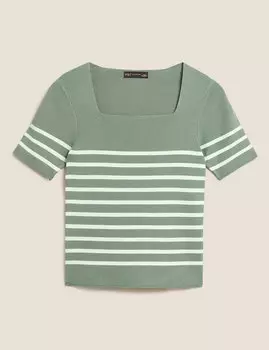 Вязаный топ Soft Touch в полоску