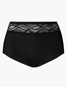 Закрытые эластичные брифы No VPL с кружевным декором