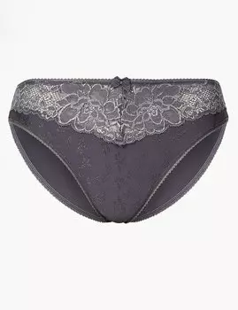 Закрытые брифы с кружевной вставкой