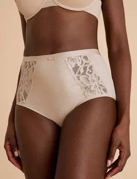 Закрытые брифы с кружевом "дикие цветы"